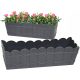  Wooden flower box for terrace, anthracite