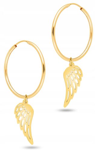  BEAUTIFUL GOLDEN EARRINGS HANGING WINGS 333