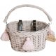  BICYCLE BASKET WITH HANDLE FOR CHILDREN, DIRTY PINK