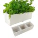  White flowerpot 40x14x12 cm with the inscription Herbs