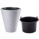 Pots and planters for outdoor and garden Form-Plastic flowerpot 29.5 cm x 29.5 x 33.5 cm diameter 29.5 cm plastic white