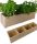  Rectangular wooden flowerpot with four chambers