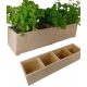  Rectangular wooden flowerpot with four chambers