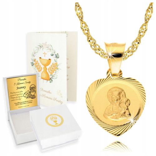  Chain Gold Medal Baptism Communion Engraving