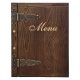 COVER A4 WOODEN MENU CARD WITH FITTING FOR RESTAURANT MENU