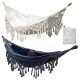 Garden and terrace hammocks Hammock without bar am-gardenhome graphite ecru 250 kg 280 x 150