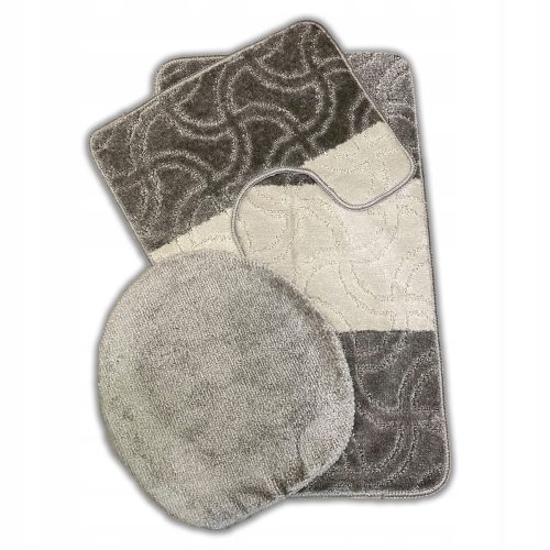 3-piece rubberized bathroom mats