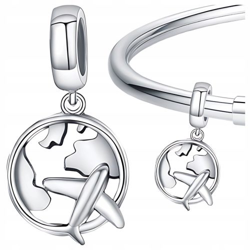  CHARMS bead PLANE silver 925 pendant S925