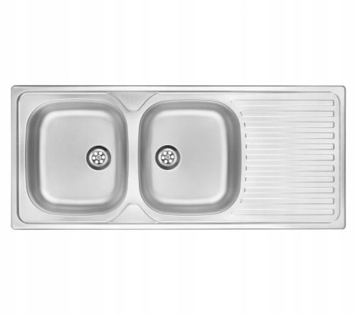 Deante Twist two-bowl sink, stainless steel
