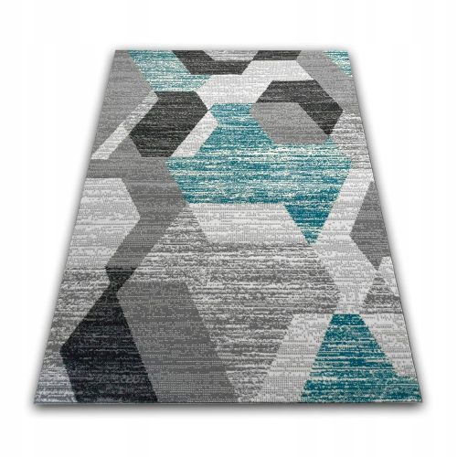  Gray carpet 190x280 turquoise soft modern