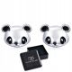  K75 Panda Silver Stud Earrings 925 Silver by SilverBeads