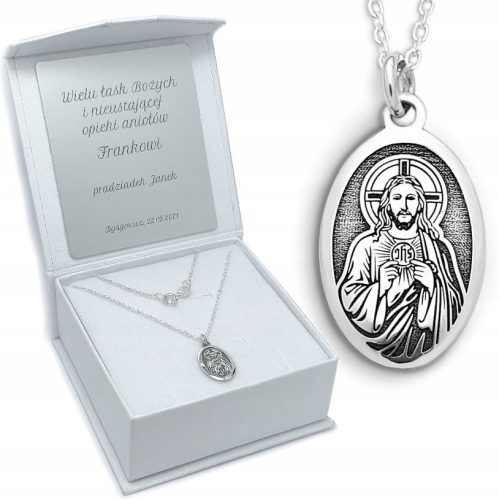  Silver Chain Medal Baptism Communion