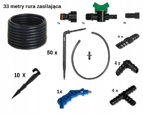  Irrigation for greenhouses with rod pots