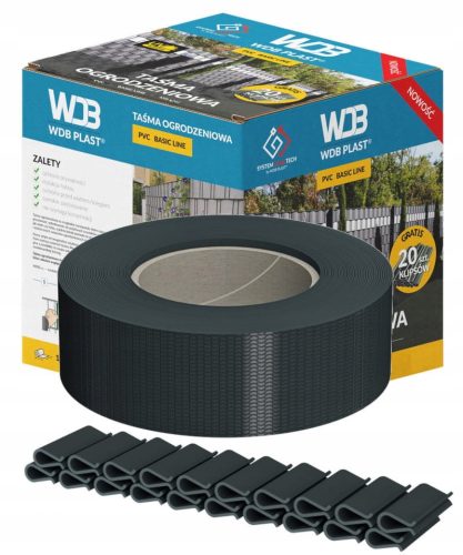 WDB Plast Basic Line Zaunband 47,5 mm x 35 m Anthrazit