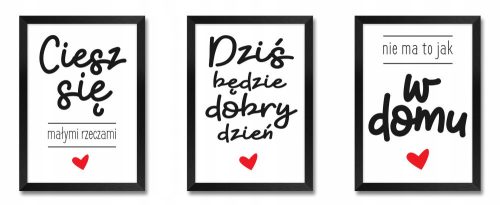 Pictures on the wall Wall pictures with inscription for the kitchen-diner, 3-pcs.