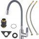 Invena SNAKE floor-standing kitchen faucet, grey