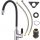 Invena SNAKE floor-standing kitchen faucet, black