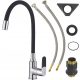 Invena SNAKE floor-standing kitchen faucet, black