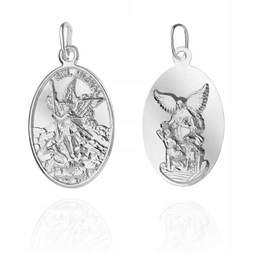  SAINT MICHAEL THE ARCHANGEL SILVER MEDAL OXIDIZED