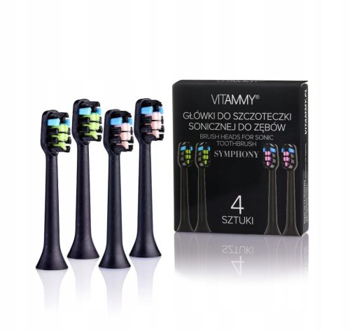  VITAMMY SYMPHONY BLACK brush heads, 4 pieces