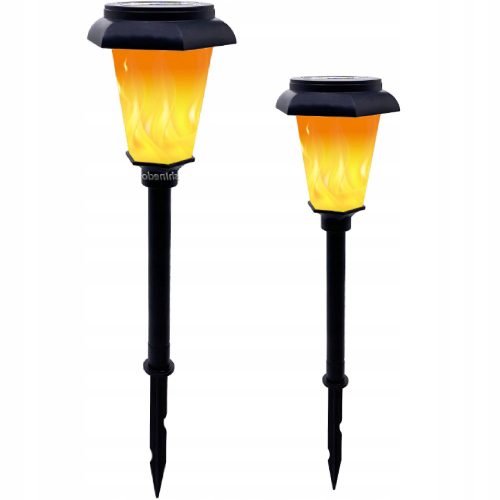  Solar lamp rods, black, 35 cm, 2 pieces