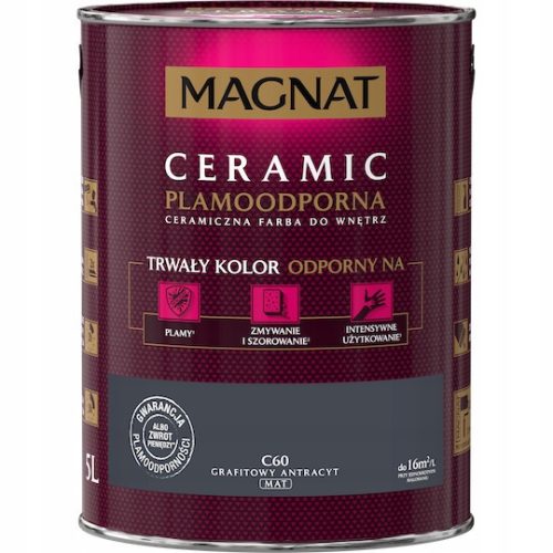 Magnat Ceramic Wall Paint 5 l C60 Graphite Anthracite matt