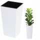  Grando flowerpot 24 cm x 24 x 45 cm, diameter 24 cm, white plastic