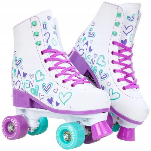  Raven Trista White Roller Skates, Sizes 31-34