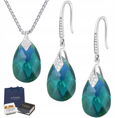  Jewelry Set Silver Silver 925 Set Earrings Necklace Zircons