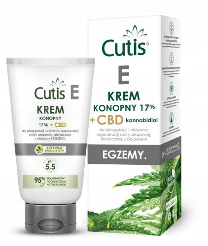 CUTIS CBD E - Eczema Relief Hemp Cream with 17% Hemp Oil, 120 ml