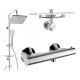 Invena Nyks surface-mounted shower set + chrome shower fitting Invena Slim