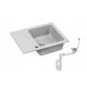 Moderno Bari single bowl granite sink in shades of grey