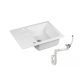 Moderno Bari single bowl sink in white granite