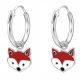 Children's SILVER EARRINGS gift GIRL fox