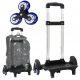  TROLLEY, BACKPACK FRAME ON WHEELS, RUBBER, 6 WHEELS