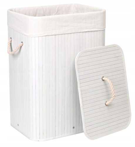  Gockowiak 80l freestanding laundry basket, white