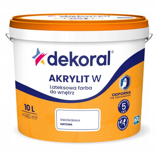 Dekoral latex wall paint 10 l, snow white matt