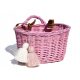  Fahrradkorb Wicker Shop MKNR01ROZ 15x20 cm powder pink