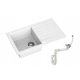 Moderno Porto single-bowl sink, white granite