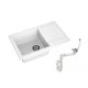 Moderno Tramonto single-bowl sink, white granite