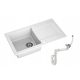 Moderno Granito single-bowl sink, white granite