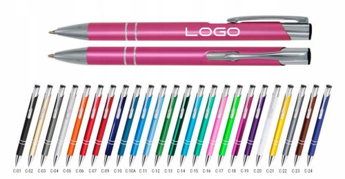 COSMO metal ballpoint pen, 100 pieces. LOGO ENGRAVED