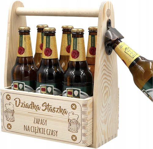  BEER BOX carrier gift birthday ENGRAVING