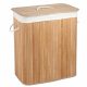  Yoka Home freestanding laundry basket 100l, brown and beige tones