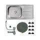 Kuchinox Trafis single-bowl sink, stainless steel