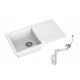 Moderno Acqua single-bowl sink, white granite