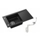 Moderno Mario single-bowl sink, black granite