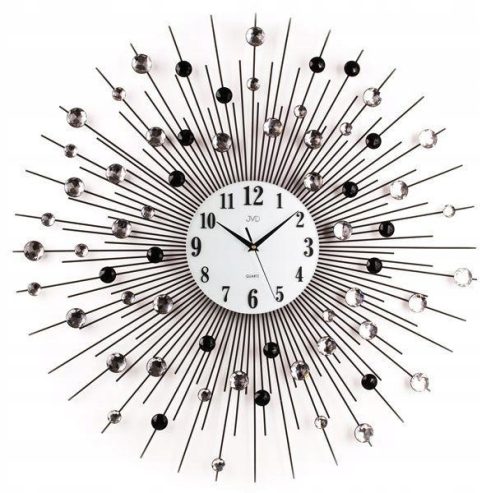 Clock for home JVD Wall Clock, Black, Grey Tones, 75 cm