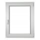 PVC window 50 x 90 / 500 x 900 Ru/P White