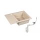 Moderno Bari single bowl granite sink in beige tones